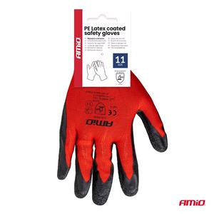 Latex Coated Safety Work Gloves Size XXL  - 2 Pairs