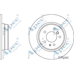 Brake Discs, APEC braking Rear Axle Brake Discs (Pair)   Diameter: 324mm, APEC