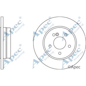 Brake Discs, APEC Rear Axle Brake Discs (Pair)   Diameter: 290mm   DSK2043, APEC