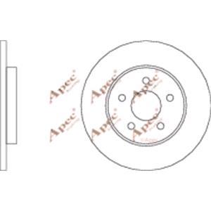 Brake Discs, APEC braking Rear Axle Brake Discs (Pair)   Diameter: 280mm   DSK2058, APEC