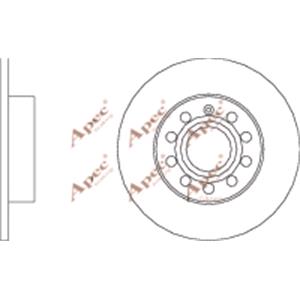 Brake Discs, APEC braking Rear Axle Brake Discs (Pair)   Diameter: 256mm, APEC