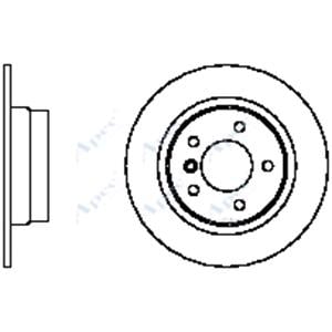 Brake Discs, APEC braking Rear Axle Brake Discs (Pair)   Diameter: 296mm, APEC