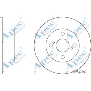 Brake Discs, APEC Rear Axle Brake Discs (Pair)   Diameter: 240mm   DSK2306, APEC