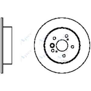 Brake Discs, APEC braking Rear Axle Brake Discs (Pair)   Diameter: 303mm, APEC