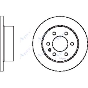 Brake Discs, APEC Rear Axle Brake Discs (Pair)   Diameter: 298mm   DSK2449, APEC