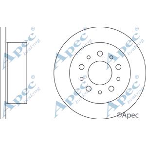 Brake Discs, APEC Rear Axle Brake Discs (Pair)   Diameter: 280mm   DSK2483, APEC