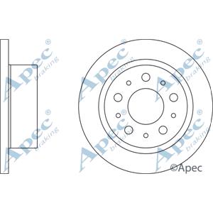 Brake Discs, APEC Rear Axle Brake Discs (Pair)   Diameter: 300mm   DSK2484, APEC