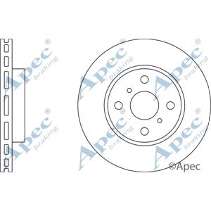 Brake Discs, APEC Front Axle Brake Discs (Pair)   Diameter: 255mm   DSK2515, APEC