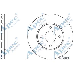 Brake Discs, APEC Front Axle Brake Discs (Pair)   Diameter: 281mm   DSK2588, APEC