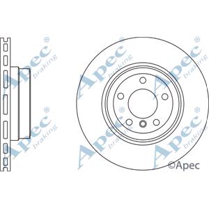 Brake Discs, APEC braking Rear Axle Brake Discs (Pair)   Diameter: 345mm, APEC