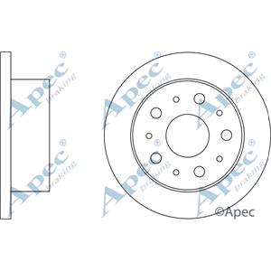 Brake Discs, APEC Rear Axle Brake Discs (Pair)   Diameter: 280mm   DSK2625, APEC
