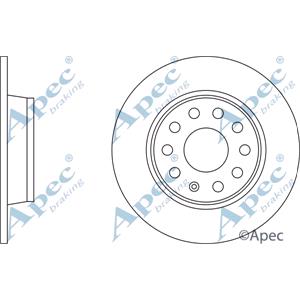 Brake Discs, APEC Rear Axle Brake Discs (Pair)   Diameter: 272mm   DSK2855, APEC