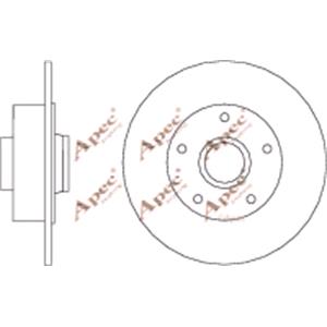 Brake Discs, APEC Rear Axle Brake Discs (Pair)   Diameter: 260mm   DSK2871, APEC
