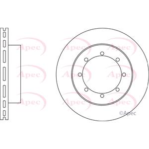 Brake Discs, APEC braking Rear Axle Brake Discs (Pair)   Diameter: 290mm, APEC