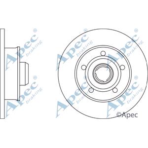 Brake Discs, APEC Rear Axle Brake Discs (Pair)   Diameter: 245mm   DSK2933, APEC
