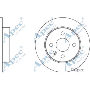 Brake Discs, APEC Rear Axle Brake Discs (Pair)   Diameter: 240mm   DSK297, APEC