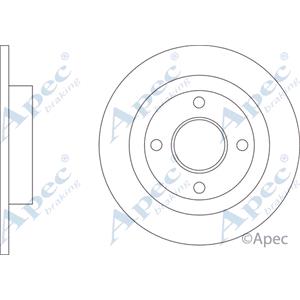 Brake Discs, APEC Rear Axle Brake Discs (Pair)   Diameter: 253mm   DSK3393, APEC