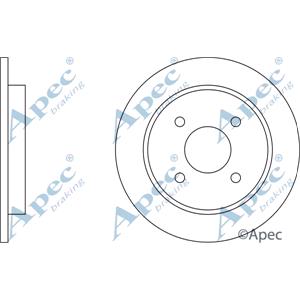 Brake Discs, APEC Rear Axle Brake Discs (Pair)   Diameter: 252mm   DSK607, APEC