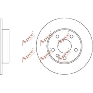 Brake Discs, APEC Rear Axle Brake Discs (Pair)   Diameter: 264mm   DSK806, APEC