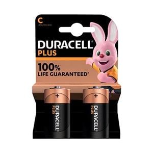 Domestic Batteries, Duracell Plus Power Alkaline C Batteries   Pack of 2 , Duracell