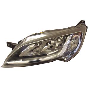 Lights, Left Headlamp (Halogen, Takes H7 / H7 Bulbs, Silver Bezel, Supplied With Motor) for Fiat DUCATO van 2014 on, 