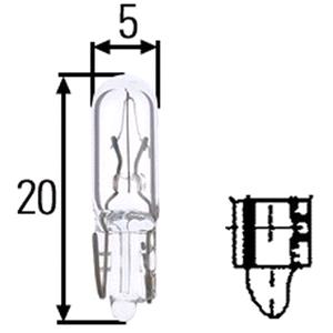 Bulbs   by Bulb Type, Hella 12V W1,2W W2x4,6d Bulb   Single, HELLA