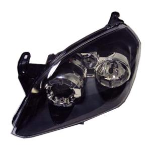 Lights, Left Headlamp (With Black Bezel, Supplied With Motor, Original Equipment) for Vauxhall TIGRA TwinTop 2004 on, 