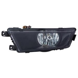 Lights, Left Front Fog Lamp (Black Bezel, Takes H8 Bulb) for Skoda OCTAVIA 2013 on, 