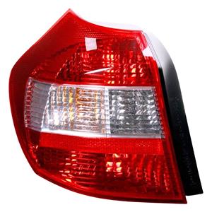 Lights, Left Rear Lamp (Standard With Clear Indicator, With Bulbholder And Bulbs, Original Equipment) for BMW 1 Series 5 Door 2004 2007, 