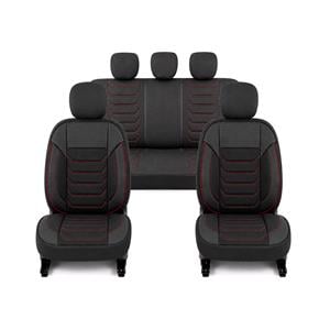 Seat Covers, CARBON Style Seat Covers (Black/Red) For Citroen C ZERO 2010 Onwards, MicksGarage