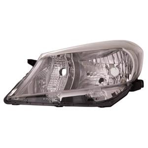 Lights, Left Headlamp (Halogen, Takes H4 Bulb, Supplied Without Motor) for Toyota YARIS/VITZ 2012 2014, 