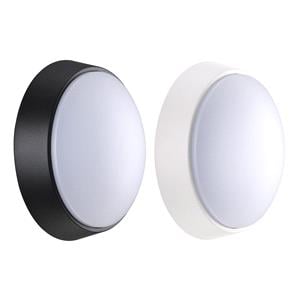Garden Lights, Luceco IP54 Eco LED Round Bulkhead with Interchangable Black and White Trim - 10W, Luceco
