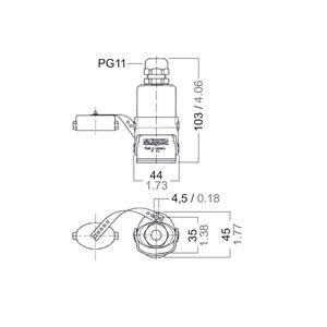 Waterproof Horizontal Plug Connector 12/24V 16A