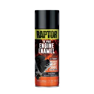 Paints, RAPTOR Engine Enamel High Heat Aerosol   Gloss Black   364ml, U POL