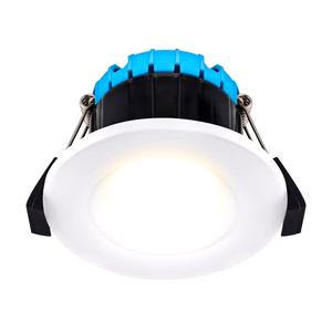Luceco FType Compact Regressed 6W Smart Fire Rated IP65 Dimmable Downlight - White - 580lm - RGBW+Cool White