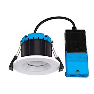 Luceco FType Compact Regressed 6W Smart Fire Rated IP65 Dimmable Downlight - White - 580lm - RGBW+Cool White
