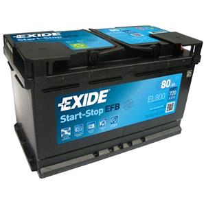 Commercial Batteries, EXIDE EFB BATTERY 80AH 782CCA, Exide