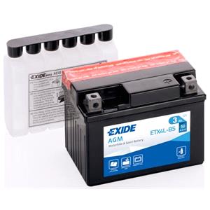Motorcycle Batteries, Exide ETX4LBS Dry AGM Motorcycle Battery 1 Year Warranty, Exide
