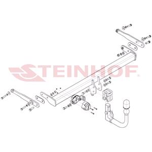 Tow Bars And Hitches, Steinhof Automatic Detachable Towbar (vertical system) for FORD Focus IV Estate, 2018 Onwards  (Will not fit version with smart opener system / Vignale / ST3 / Active / ST Line), Steinhof