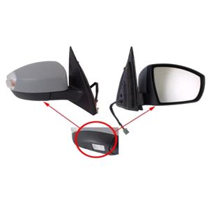 Wing Mirrors, Right Wing Mirror (electric, heated, indicator and puddle lamp, 12 pin connector) for Ford S MAX 2006 2015, 