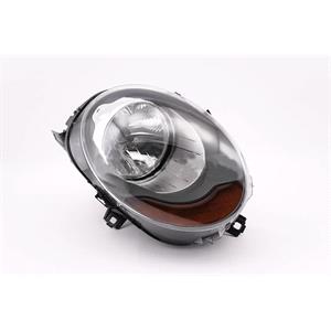 Lights, Right Headlamp (Halogen, Takes H4 Bulb, Amber Indicator) for Mini One/Cooper 3 Door 2014 2018, 