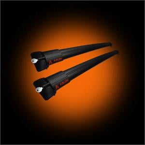 Aguri ultra Aerodynamic roof bars for cars with raised rails, supplied with locks and keys