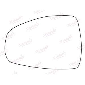 Wing Mirrors, Left Stick On Wing Mirror Glass for Audi A1 2010 2019, SUMMIT