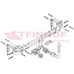 Tow Bars And Hitches, Steinhof Automatic Detachable Towbar (horizontal system) for Fiat BRAVO,  2007 to 2014, Steinhof