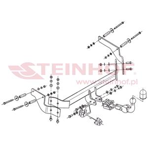 Tow Bars And Hitches, Steinhof Automatic Detachable Towbar (horizontal system) for Fiat QUBO, 2009 Onwards, Steinhof