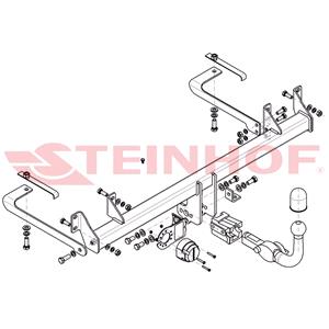 Tow Bars And Hitches, Steinhof Automatic Detachable Towbar (horizontal system) for Fiat PANDA Van 2004 2011, Steinhof