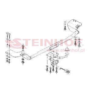 Tow Bars And Hitches, Steinhof Towbar (fixed with 4 bolts) for Fiat PALIO Weekend, 1996 2001, Steinhof