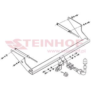 Tow Bars And Hitches, Steinhof Automatic Detachable Towbar (horizontal system) for Ford FOCUS II Estate, 2004 2011, Steinhof