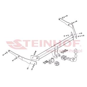 Tow Bars And Hitches, Steinhof Automatic Detachable Towbar (horizontal system) for Ford FOCUS III Estate , 2011 2018, Steinhof