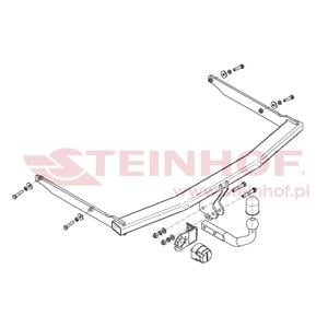 Tow Bars And Hitches, Steinhof Towbar (fixed with 2 bolts) for Ford FOCUS III Saloon, 2011 2018, Steinhof